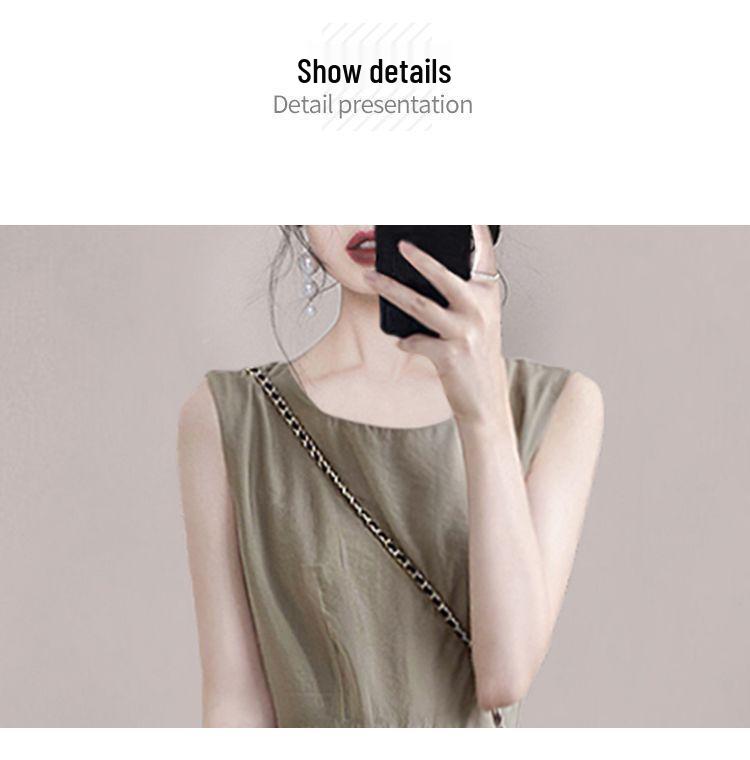 Elegant Sleeveless Age-Defying Summer Dress 2026 - French-Inspired Slim-Fit Skirt for Women