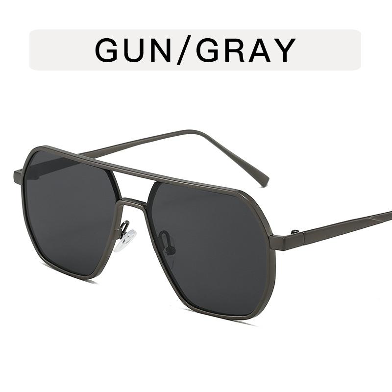 

Солнцезащитные очки мужские формы пилот с двойной переносицей, защита UV400, популярные солнцезащитные очки для вождения и пеших прогулок