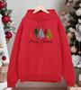 Merry Christmas Creative Tree Prints Men Hoodies Fleece Soft Hoody Hip Hop Fashion Streetwear Casual All-Match Unisex Pullovers
