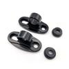 2x Black Motorcycle CNC Aluminum Rearview Mirror w/Fairing Adapters Mount Holder