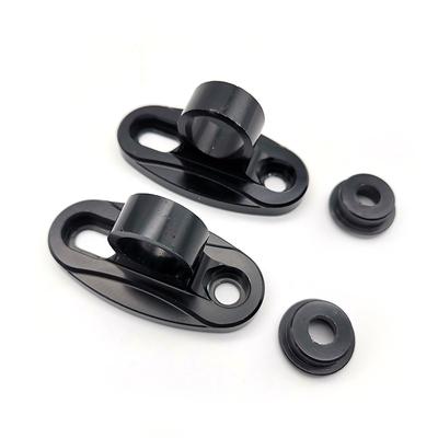 2X Motorfiets CNC Aluminium Achteruitkijkspiegel met Kuipadapter Houder Montage Zwart