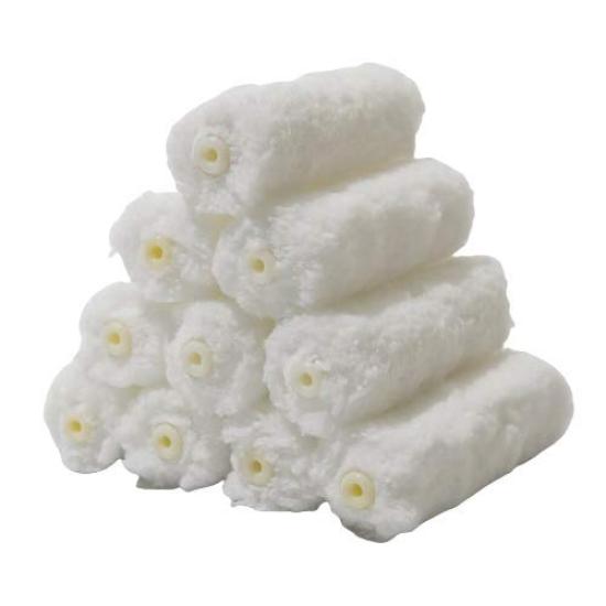 Hakeichi Mini Small Set of Paint Bulk Purchase Roller, Microfiber, White, 4-inch, 13mm, 10, Rollers,