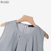 ZANZEA Women Sleeveless Blouse and Long Pants Casual Two Piece Suit Sets
