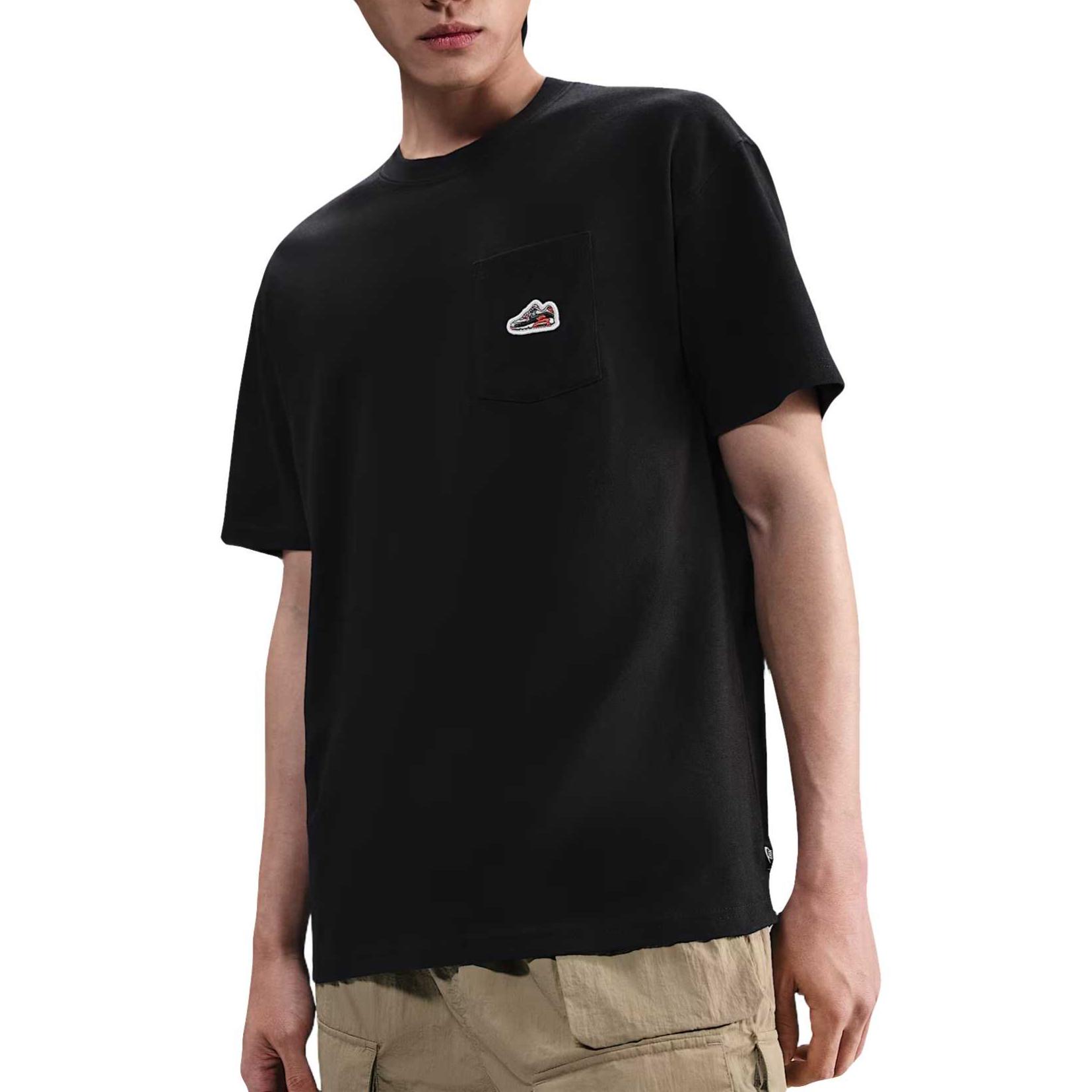 

Nike SS25 Модная Удобная Трендовая Минималистичная Футболка с Коротким Рукавом Мужская Топы Черная HQ9243-010 S