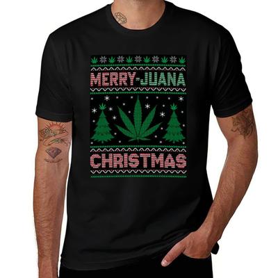 Camiseta MERRY-JUANA CHRISTMAS t shirt homem algodão t shirts designer t shirts para homem t-shirts gráficas T-Shirt