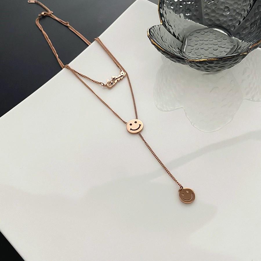 2025 Women's Titanium Steel Necklace: Light Luxury, Clavicle Chain, Non-Fading High-End Accessory
