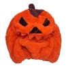 Unique Cartoon Plush Helmets Accessory Lovely Plush Pumpkins Helmets Hat for Bikers and Motorbikers 55KF