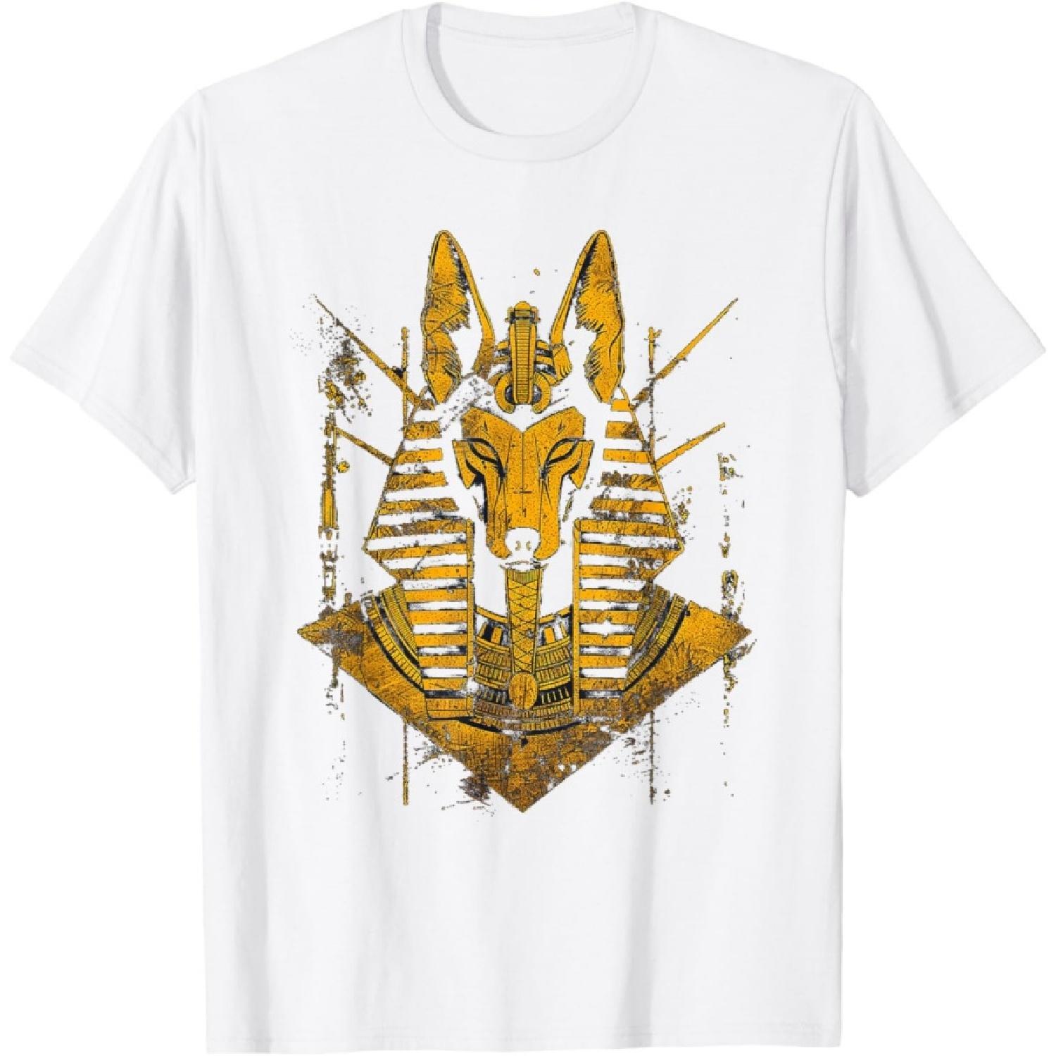 Египет древний золотой шакал лицо фараон сфинкс египетская футболка(1) S
