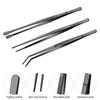 3 Bucăți 25 cm Pensete de Bucătărie Pensetă Fină Clește Pensetă Oțel Inoxidabil Clește pentru Grătar Pensete Lungi pentru Gătit pentru Fructe de Mare Plating și Servire