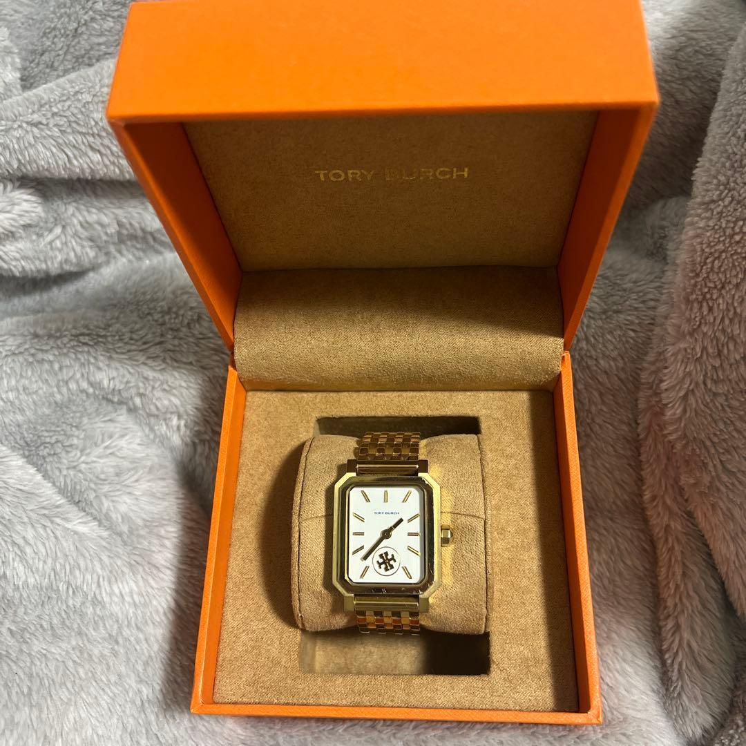 Used TORY BURCH watch gold color