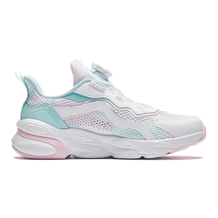 Anta Kids Fabric Soft Comfortable Non-Slip Wear-Resistant Low-Top Running Shoes Kids sneaker White Pink A22435573-1