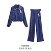 Spring 2025 Women's European & American Style Side Stripe Jacket & Trousers Set