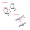 5sets Stainless Steel Floral Pattern OT Toggle Clasps Love Heart Necklace Bracelet Buckle Connectors Jewelry Making DIY Material