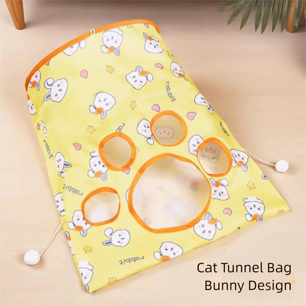 

Noisy Paper Cat Toy Rolling Ground Diamond Bag Cat Teaser Tunnel Foldable Design Interactive Feature Interactive Cat Tunnel Toy