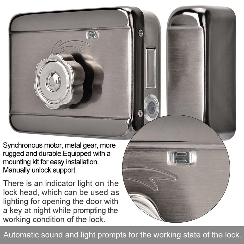 Electronic Door Access Control System Silver Intelligent Single Head Lock