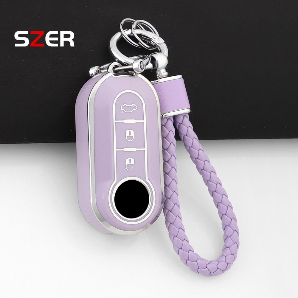 New Tpu Car Key Case Cover For Fiat 500 Ducato Panda 500L Punto Lancia Musa For Citroen Jumper For Peugeot Boxer Protected Fob