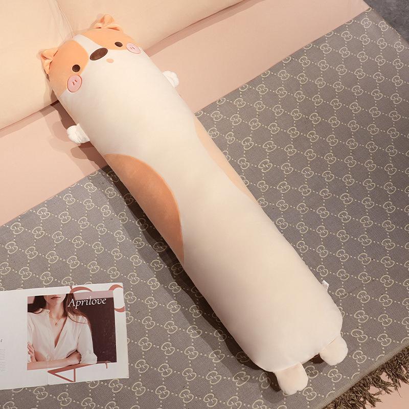 

Cartoon Soft Dog Long Throw Pillow Plush Toy Doll Big Dog Doll Girl Company Soothing Doll 75cm（0.4kg）