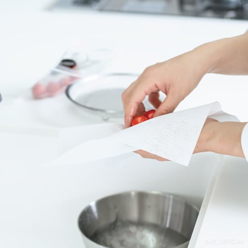 &NE Paper Cloths, Nikii, 30 Sheets, 24cm Wide X 25cm Long, Kitchen Paper, Made In Japan, Thick, Natural Fiber, Quarto-Fold, Mesh Type, Absorbent, 3-Pl