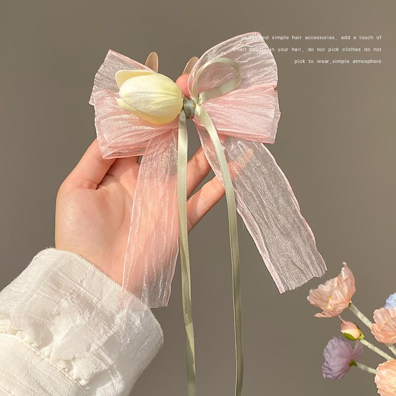 Große Farbverlauf Seidenrose Haarspange - 3D Blumendesign für Frauen, Perfekt für Fotos am Meer