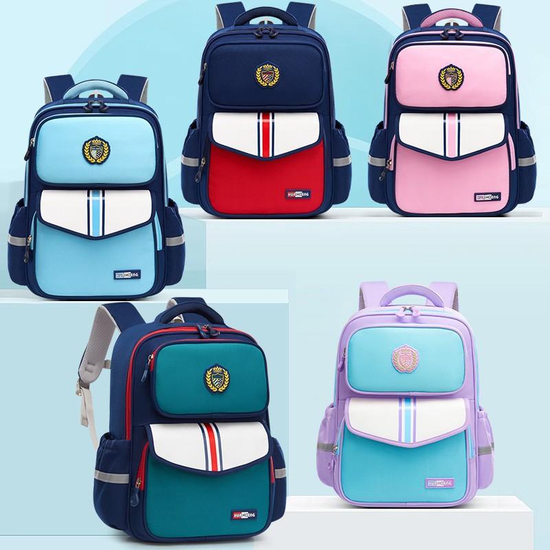 Trendy England School Bags for Primary School Students Grade 1-3-6 Scientific Spinal Protection Oxford Waterproof Backpack Unisex Multi-layer Book Bag