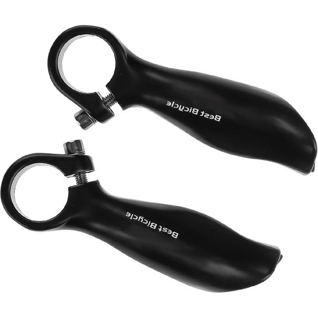 Bikes Bar Ends, 1 Pair 11cm/4.3inch High Strength Aluminum Alloy Ergonomic Bikes Handlebar Ends Security Grips with Stoppers Cycling Accessories for
