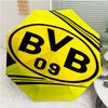 Borussia Dortmund Print Automatic Umbrella, 8 Rib Iron Frame, Plastic Handle, Suitable for Outdoor Travel &Daily , Ideal Gift