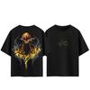 Demon Slayer Zenitsu Agatsuma Thunder Art Front Back Double Sided Black Anime Graphic TShirt Unisex Oversized Y2k Cotton Tee