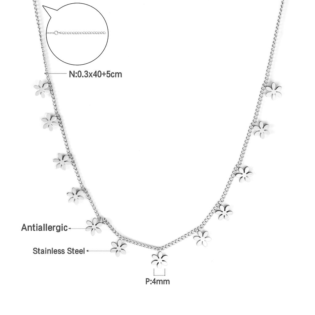 Woman Collier Golden Chains Necklaces Bohemia Star Heart Elegant Stainless Steel Jewelry Trendy