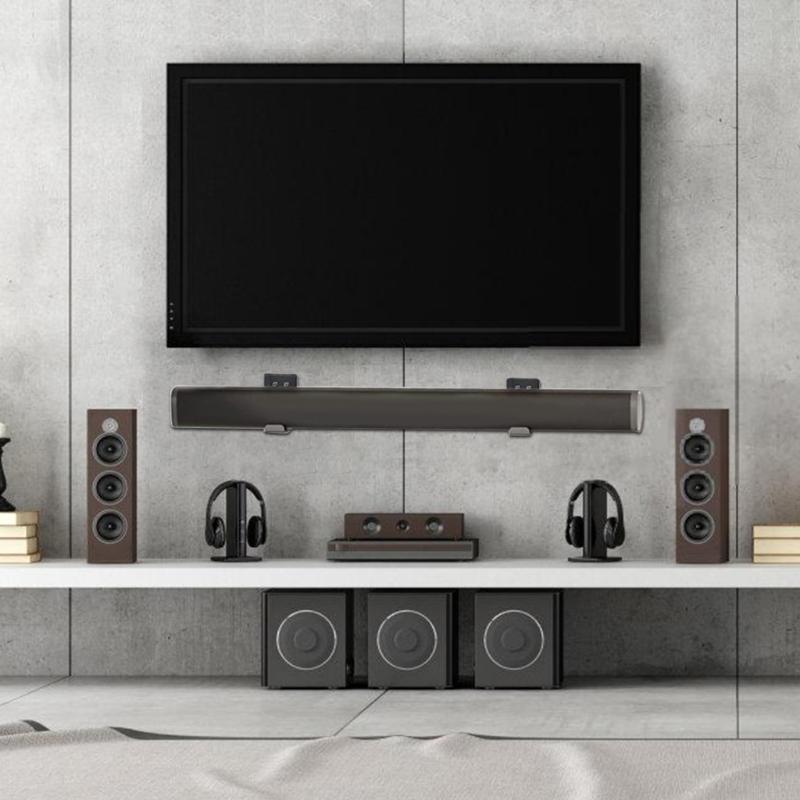 Metal Sliding Track For Home Theater Soundbar Systems Smooth Adjustable Speaker Mounting Bracket