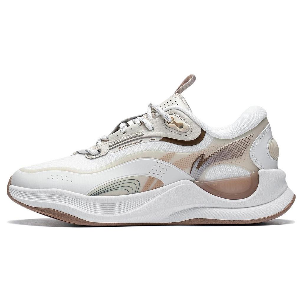 Li Ning Yunji Lightweight Rebound Low-Top Sports Casual Shoes Women Sneakers White Gray AGLS108-4