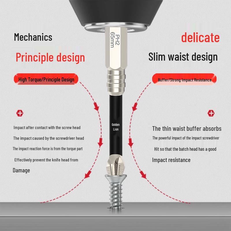 K5 Anti-slip Chrome Impact-Resistant Magnetic Phillips High Torque Electric Screwdriver Bit