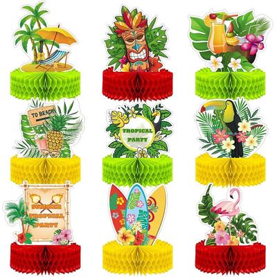 Decoração Colmeia Havaiana Tropical Flamingo Coqueiro Colmeia Terraço Festa na Praia Aniversário Casamento Suprimentos para Decoração