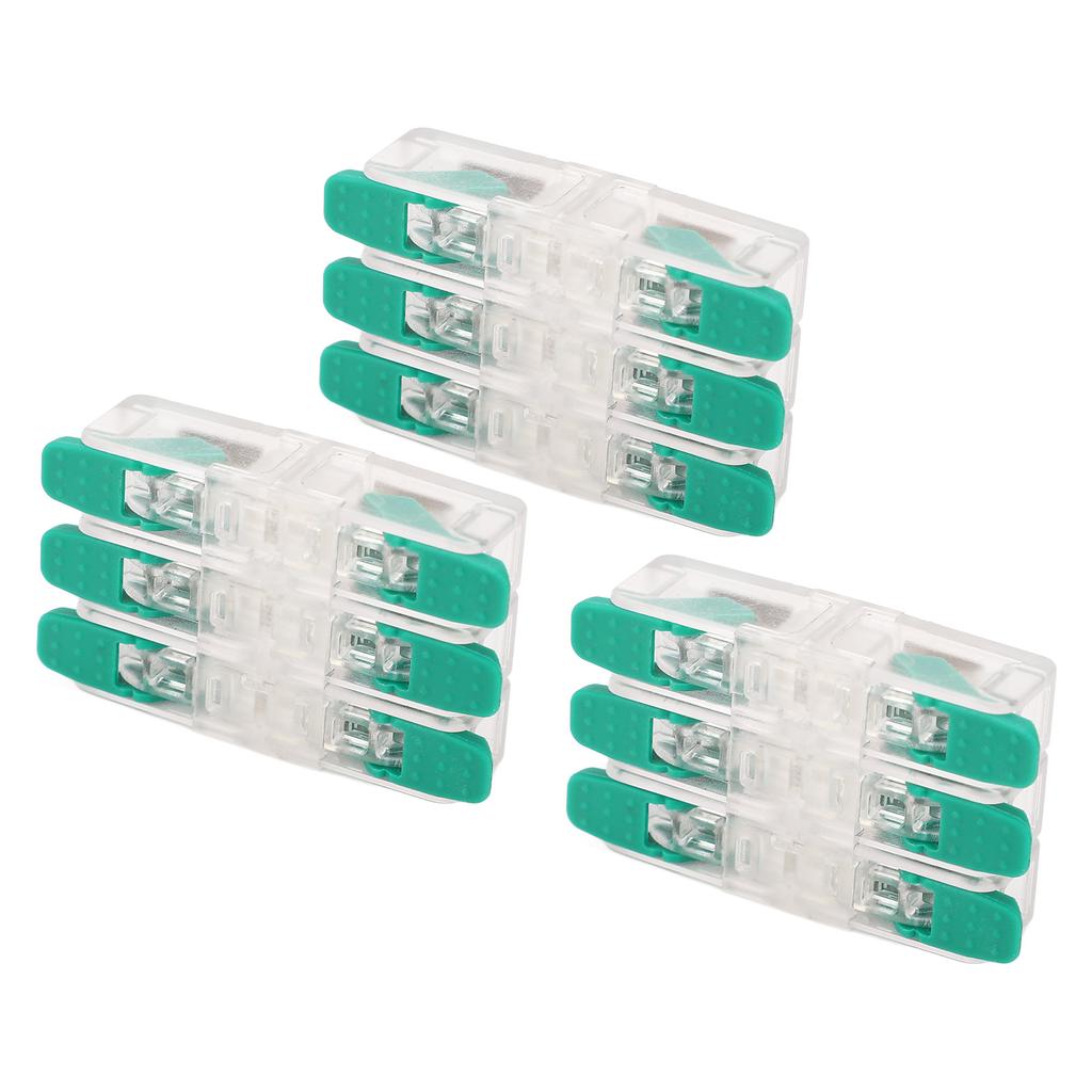 10PCS Connecteur de Fil 3 en 3 Sorties Borne de Conducteur à Câblage Rapide Connecteurs de Câble Électrique 0,5‑6mm²