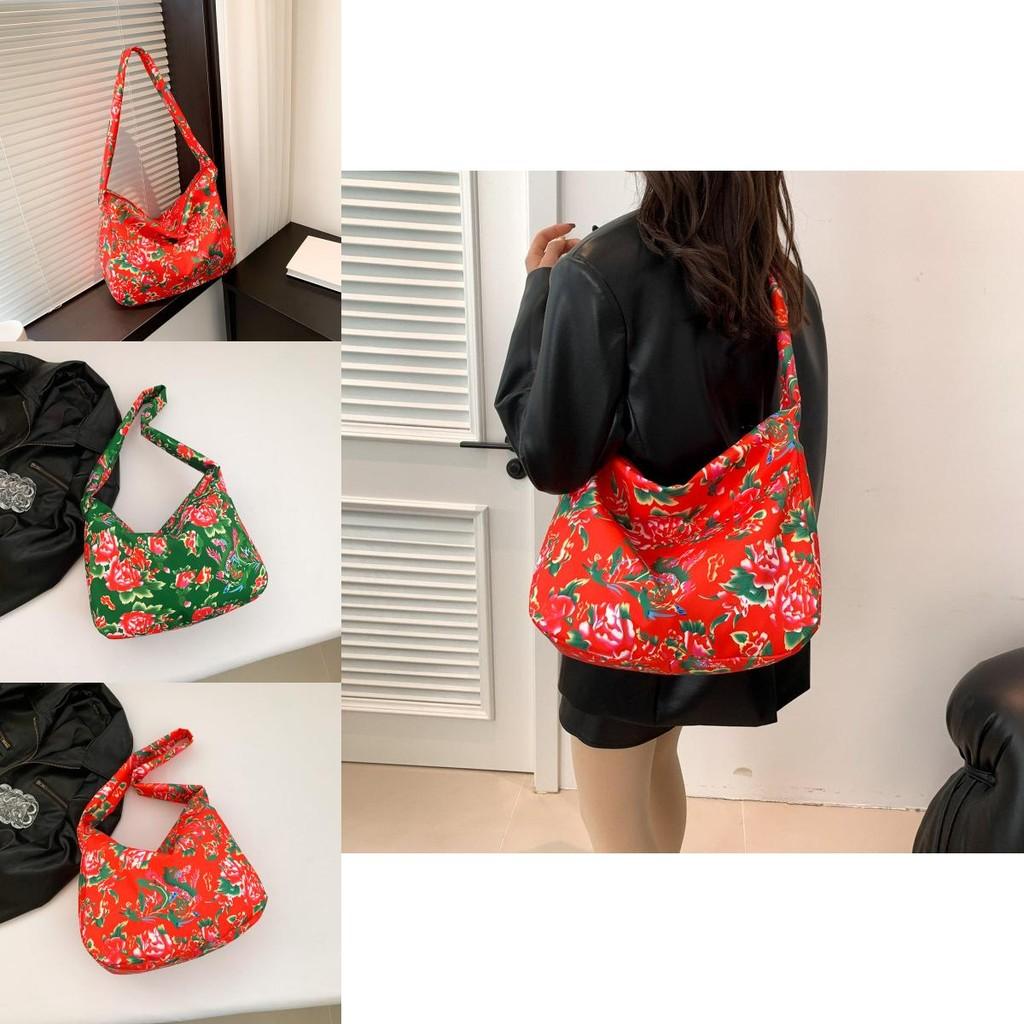 Stylish Nylon Tote Bag With Unique Chinese Artistic Flair For Casual Outings