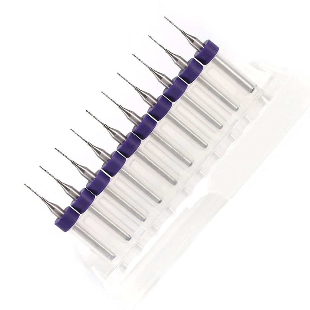 10pcs PCB Print Circuit Board Carbide Micro Drill Bits Tool Set for CNC SMT