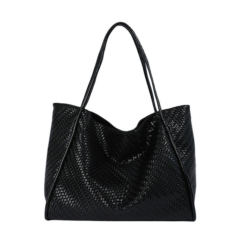Stylish Autumn 2026 Women's Woven Tote Bag - Large Capacity, Single Shoulder Design
