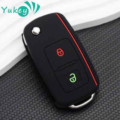 2 Buttons Silicone Car Remote Key Case Cover Shell For Volkswagen VW Passat B5 B6 B7 Golf POLO Tiguan EOS Scirocco Jetta MK6 Octavia