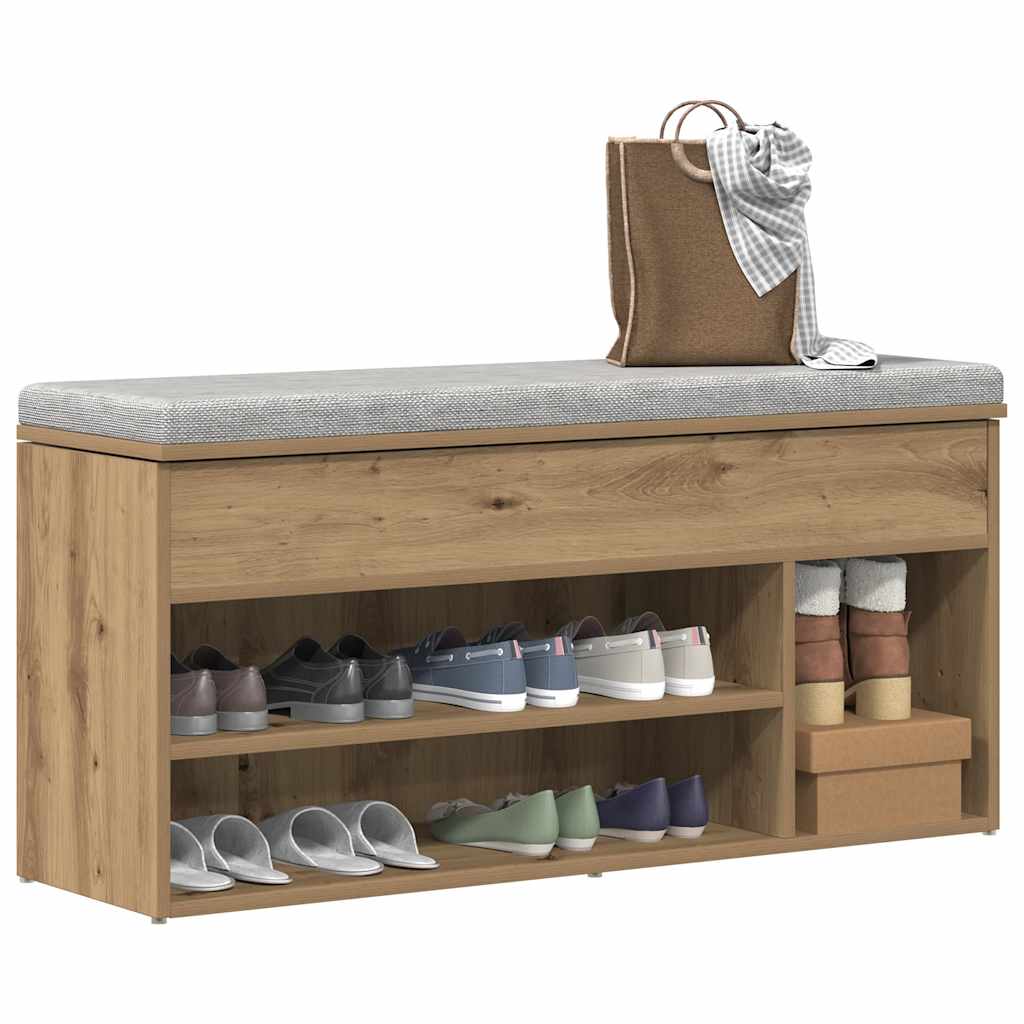 Shoe Bench Artisan Oak 102 x 30.5 x 45 cm Engineered Wood