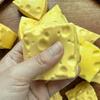 Super Soft Cheese Squeezed Cube Anxiety Relief Cheese Stress Ball Portable Cheese Pinch  Office