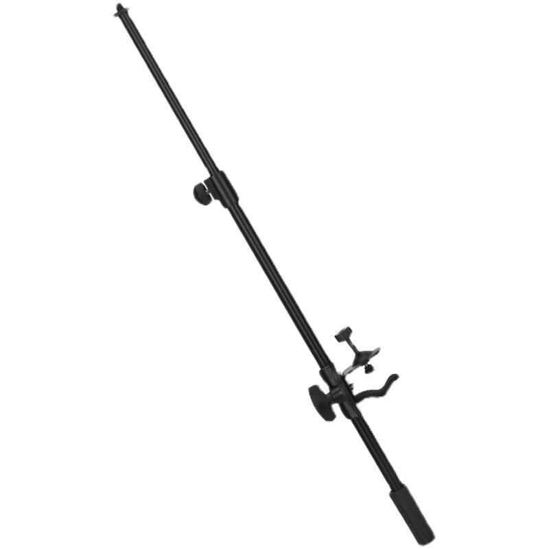 Telescopic Desktop Floor Stand with Adjustable Microphone & Phone Clip for Live Streaming