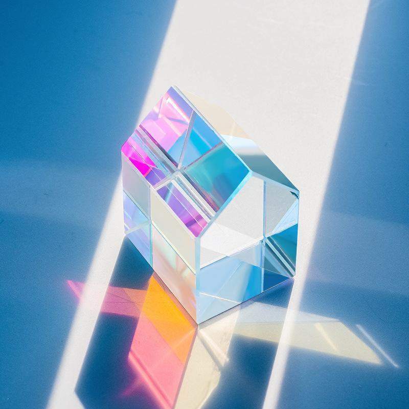 Science Magic Prism Cube 15/20Mm Hexahedral Crystal Magic Cmy Cube 3D Color Cube Prism For Photography