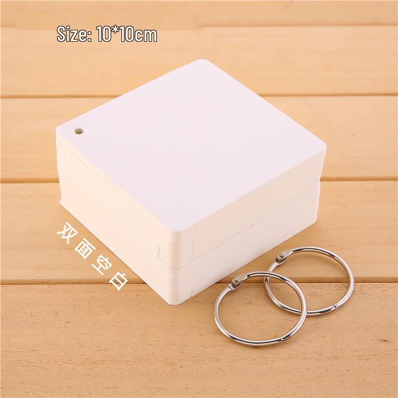 DIY Portable Flashcards: Blank Cards with Ring for Handwritten Memorization