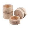3Pcs Wooden Stump Candle Holder Votive Tealight Candle Stand Rustic Farmhouse Living Room Bathroom Candlestick Decoration Table Centerpiece Ornament