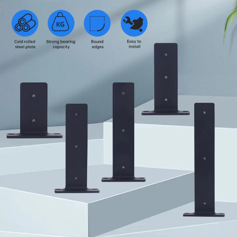 3mm Thick Hidden Floating Bracket Set Heavy Duty with Complete Screws for Wall Mount Storage Shelves Office Use