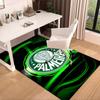Green And White Passion Printed Area Rug for Office, Chair Rug, Decorative Carpet Floor Mat, Large Size Fan gifts Christmas gifts