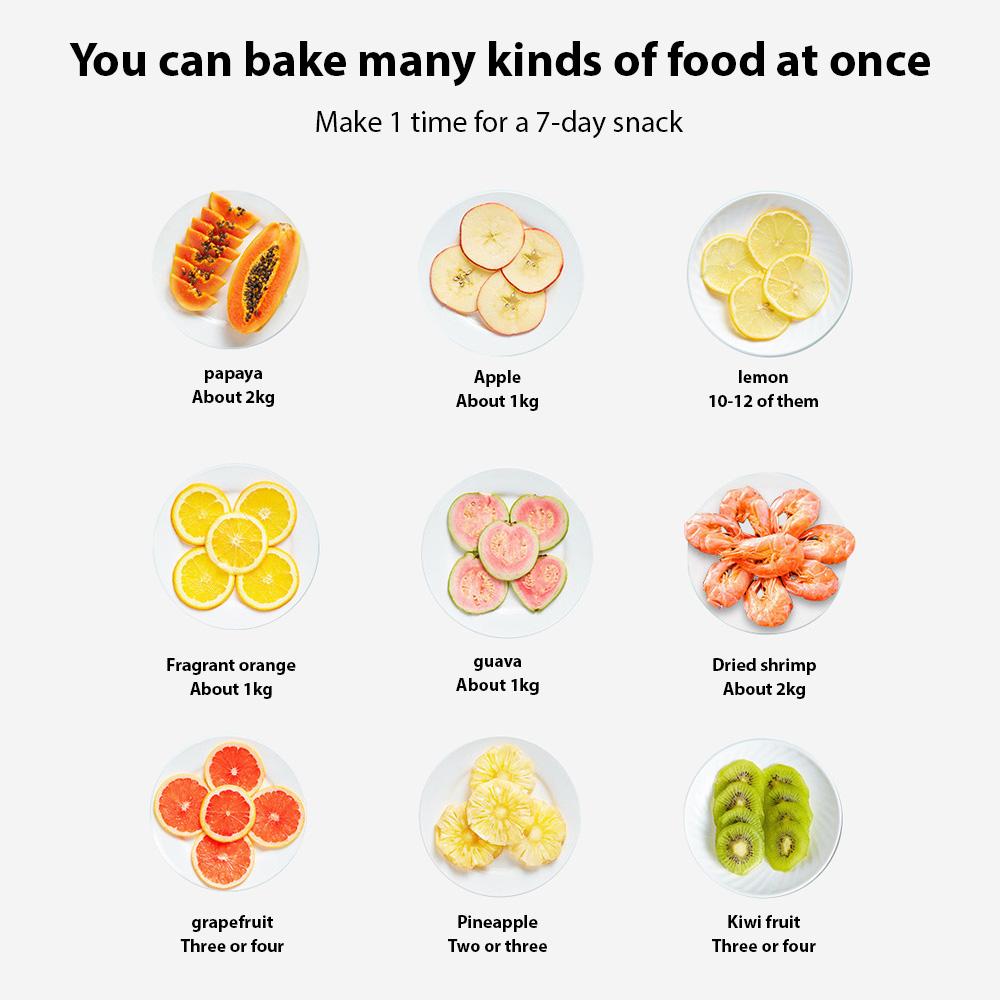 Dehydrators for Food and Jerky with 24H Timer 8 Drying Racks 400W 30-90 Celsius  Vegetable Fruit Dehydrator