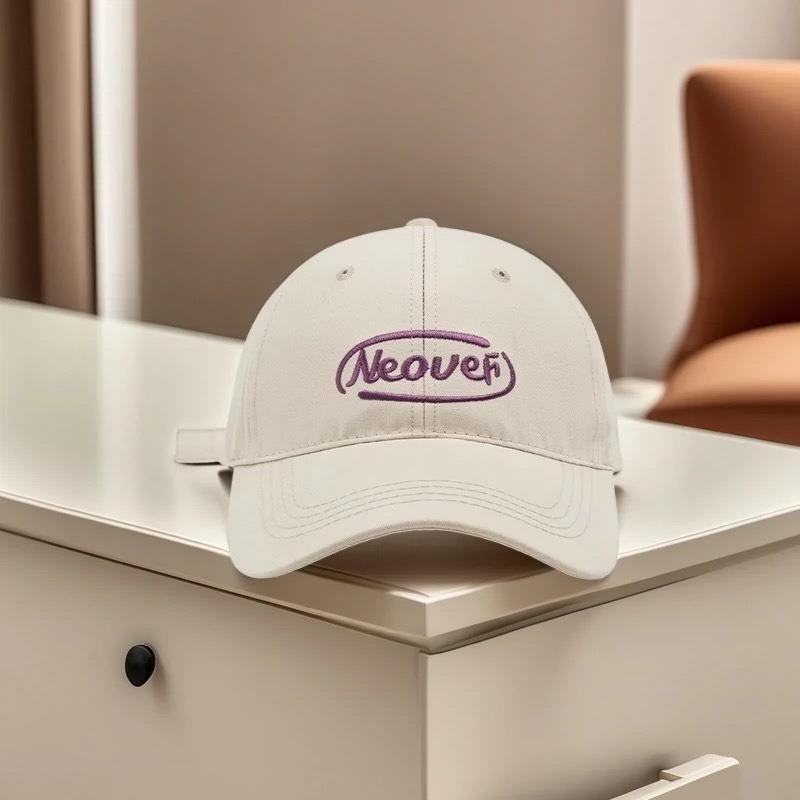 Hat Female peaked cap Deepened and widened face Small soft top baseball cap Men's versatile letter embroidered sun hat