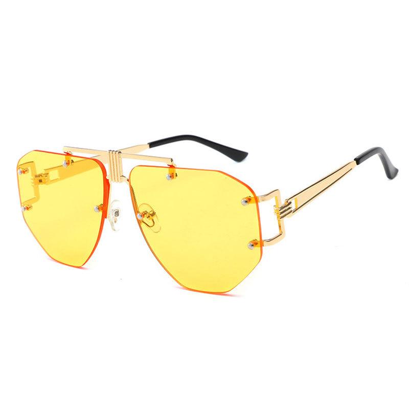 Irregular Style Fashion Sunglasses For Women And Men Rimless Alloy Designer Glasses Unisex Glamour Brand Shades Uv400
