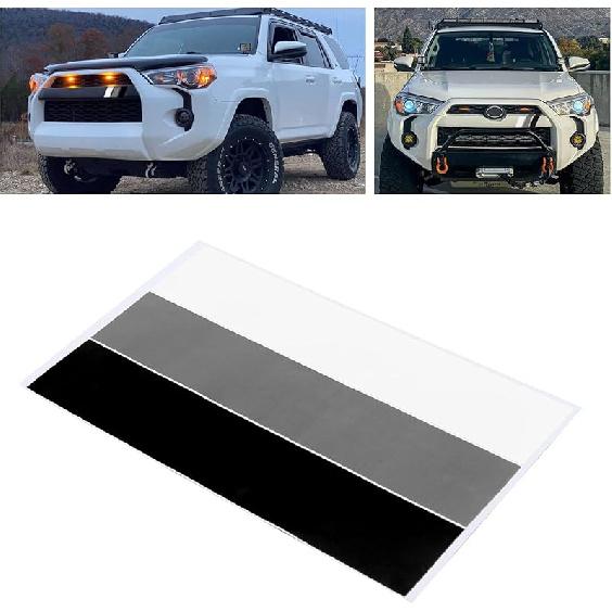 2 Pcs Classic Retro Tri-Color Stripe Decal Sticker for Toyota Tacoma 4Runner Tundra Rav4 Accessories, Grille Fender Hood Side Skirt Bumper Side