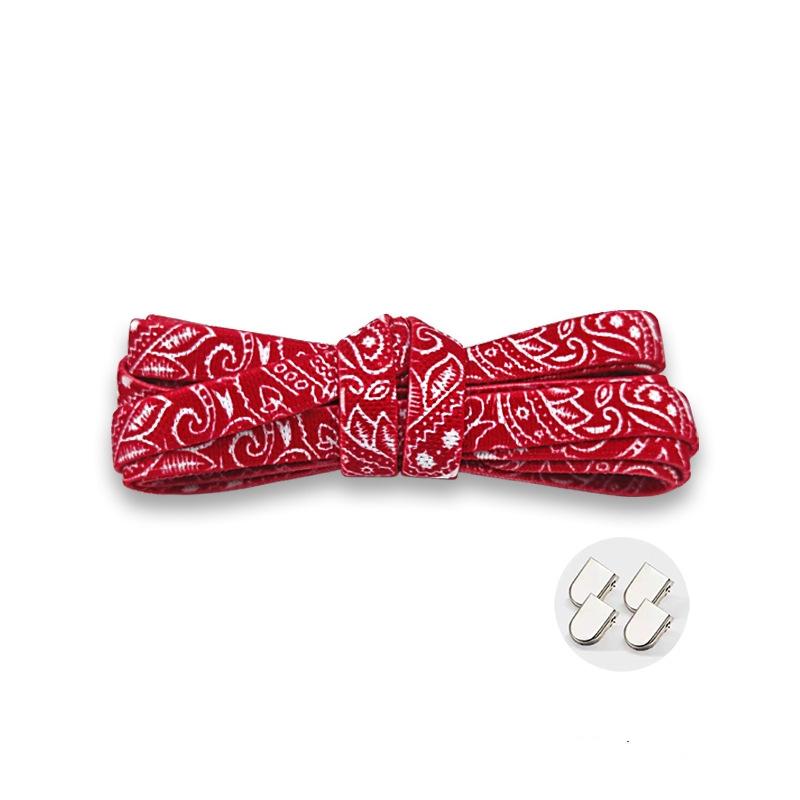 New Cashew Flower Elastic Laces Sneakers Kids Adult 8MM Flat Shoelace Without Ties AF1/AJ No Tie Shoelaces for Shoes Accessories